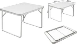 Merkloos Aluminium Inklapbare Tuintafel - Campingtafel - 80x60x68 Cm -Outdoor Kampeerwinkel 1200x688