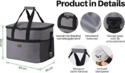 Packaway 4 Laags Geïsoleerde Koeltas - Lunchtas 40 Liter - Grijs -Outdoor Kampeerwinkel 1200x699 2