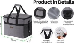 Packaway 4 Laags Geïsoleerde Koeltas - Lunchtas 30 Liter - Grijs -Outdoor Kampeerwinkel 1200x699 3