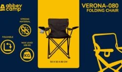 Abbey Camp Campingstoel - Vouwstoel - Zwart -Outdoor Kampeerwinkel 1200x710