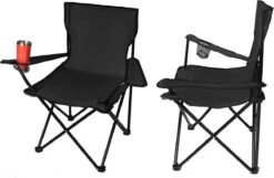 Campingstoel Vouwstoel Visstoel - Zwart - Draaggewicht 100kg -Outdoor Kampeerwinkel 1200x783 1