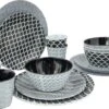 Bo-Camp Servies - Mix & Match - 16 Delig - Zwart/Wit -Outdoor Kampeerwinkel 1200x793 10