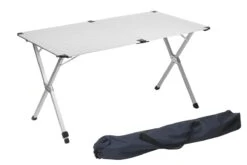 Campart Campingtafel XL TA-0806 - Opvouwbaar, Lichtgewicht En Met Verstelbare Poten - Kampeertafel Inklapbaar Inclusief Opbergtas - 140 X 80 X 70 Cm - Wit -Outdoor Kampeerwinkel 1200x802 1