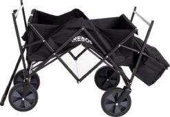 AREBOS Handwagen Vouwbare Dak Handwagen Vouwbare Trolley Uitrustingswagen Zwart -Outdoor Kampeerwinkel 1200x828 4