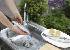 Camping/Outdoor Inox Tafel Met Gootsteen Lavabo En Kraan 100x77x50cm -Outdoor Kampeerwinkel 1200x852