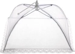 Merkloos Opvouwbaar Vliegennetje / Vliegenkapje 45 X 45 Cm - Hoogte 20 Cm