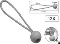 Elastiek Met Bal Wit - 12 Delig - Spanelastiek - 17cm - Benson -Outdoor Kampeerwinkel 1200x897 2