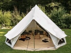 Skandika Tipii 400 Canvas Tent – Tipi-tenten – 8 Persoons Familietent - Campingtent – Muggengaas – 250 Cm Stahoogte – 400 Cm Diameter – 4000 Mm Waterkolom – Indische Tent, Partytent, Festivaltent – Outdoor, Camping, Tuin – Kamperen – Wit -Outdoor Kampeerwinkel 1200x900 12
