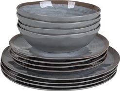 Bo-Camp Servies - Halo - 12-delig - Grijs -Outdoor Kampeerwinkel 1200x908 1