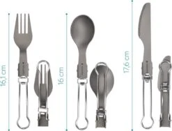 Navaris Campingbestek Van Titanium - Set Met Vork, Mes En Lepel - Inklapbaar - Bestekset Voor Onderweg - Inclusief Karabijnhaak En Bewaarzakje -Outdoor Kampeerwinkel 1200x913 10