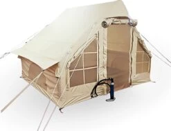 Opblaasbare Vier Persoons Tent Beige 300x200x210 Cm -Outdoor Kampeerwinkel 1200x920