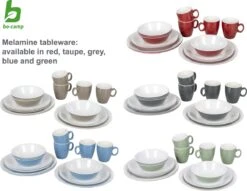 Bo-Camp Servies - Campingbord - 100% Melamine - 16-delig - Grijs -Outdoor Kampeerwinkel 1200x928 5