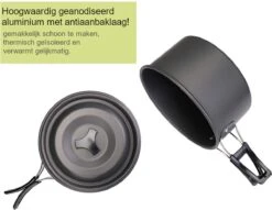 Hikr® Camping Pannenset - Complete 22-delige Kookset - Lichtgewicht - Kookgerei Servies - Outdoor - BPA-vrij - Keukengerei Set -Outdoor Kampeerwinkel 1200x930 4