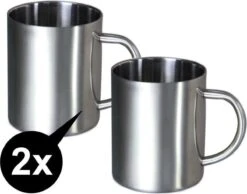 Merkloos RVS Beker-RVS Mok-Koffiebeker-Koffiemok-set 2 Stuks -Outdoor Kampeerwinkel 1200x944 2