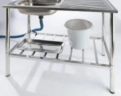 Camping/Outdoor Inox Tafel Met Gootsteen Lavabo En Kraan 100x77x50cm -Outdoor Kampeerwinkel 1200x945 1