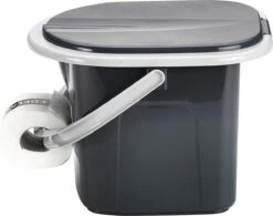 Branq Toiletemmer Draagbaar Met Deksel - 15,5L - Antraciet -Outdoor Kampeerwinkel 1200x948 1