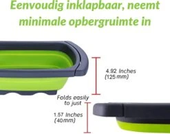 Buxibo - 3-Delige Keuken Vergiet Set Inklapbaar Groen/Grijs -Outdoor Kampeerwinkel 1200x948 2