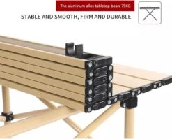 Buxibo - Lichtgewicht Vouwbare Campingtafel - Inklapbaar - Vis/Tuin/Picknick Tafel - Kamperen - Met Opberghoes - Aluminium - Grijs -Outdoor Kampeerwinkel 1200x967