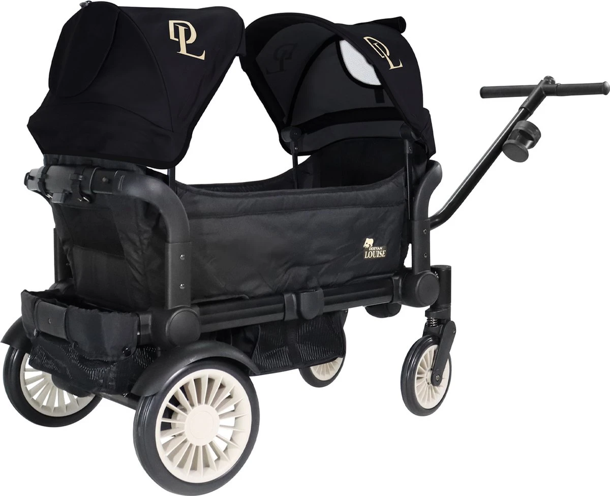 Deryan Luxe Sandy Bolderkar - Duo Buggy - Tandem Buggy - Opvouwbaar - Inklapbare Bolderwagen - Duo Kinderwagen - Zwart 8 Deryan Luxe Sandy Bolderkar - Duo Buggy - Tandem Buggy - Opvouwbaar - Inklapbare Bolderwagen - Duo Kinderwagen - Zwart - Afbeelding 6