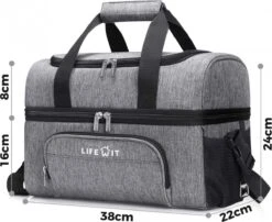 Lifewit 20L Koeltas | 20 Liter | Opvouwbaar | Koelbox-Koeltas | Isolatietas/ Picknicktas Voor Levensmiddelen / Grijs -Outdoor Kampeerwinkel 1200x982