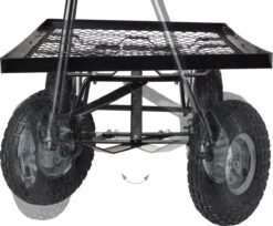 Relaxdays Bolderkar Tuin - Platte Tuinwagen - Luchtbanden - 200 Kg - Transportkar - Staal -Outdoor Kampeerwinkel 1200x989 7