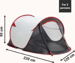 JEMIDI Tweepersoons Pop-up Tent - Opgooitent, Werptent Voor 2 Personen - Ideaal Als Festivaltent Of Kampeertent - Verschillende Kleuren -Outdoor Kampeerwinkel 1200x994