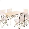 Buxibo - Lichtgewicht Vouwbare Campingtafel - Inklapbaar - Vis/Tuin/Picknick Tafel - Kamperen - Met Opberghoes - Aluminium - Grijs -Outdoor Kampeerwinkel 1200x995 2