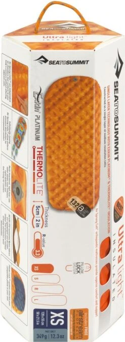 Sea To Summit UltraLight Insulated Regular Opblaasbare Slaapmat - 5cm - 480g - Oranje -Outdoor Kampeerwinkel 442x1200
