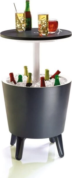 Keter Coolbar Partytafel – 49,5x49,5x57cm - Antraciet -Outdoor Kampeerwinkel 487x1200