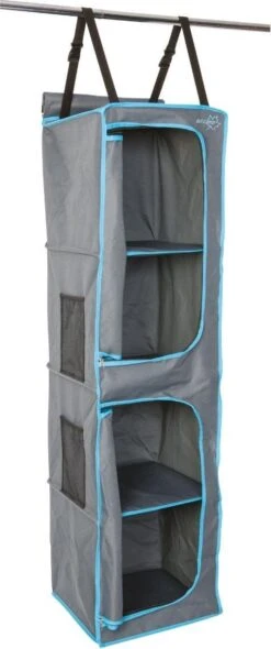 Bo-Camp - Tentorganizer - 4-vaks - 2 Deurtjes - 35x35x131 Cm - Grijs -Outdoor Kampeerwinkel 502x1200
