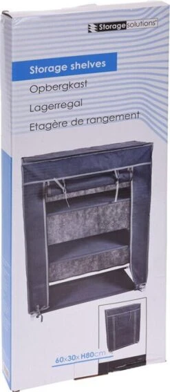 Merkloos GARDEROBE KAST - 3 SCHAPPEN - 60X30X80 CM -Outdoor Kampeerwinkel 523x1200