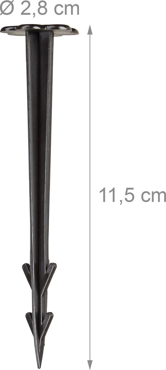 Relaxdays Grondzeilpen Kunststof - 100 Haringen - Grondpen Tuinzeil - Grondharing Set 6 Relaxdays Grondzeilpen Kunststof - 100 Haringen - Grondpen Tuinzeil - Grondharing Set - Afbeelding 4