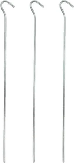 PROPLUS 10x Stuks Grondpennen/tentharingen Metaal Halfrond 30 Cm - Kampeer Artikelen Voor Tent Of Windscherm -Outdoor Kampeerwinkel 550x1200