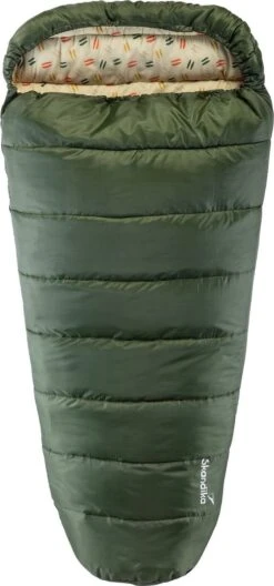 Skandika Vegas-R XXL Slaapzak - Mummieslaapzakken – Slaapzakken Volwassen – Maat XXL – Mummie Slaapzak - Unisex - Katoen, Luxe Kwaliteit, Koppelbaar, 3 Seizoenen, 220 X 110 Cm, -12° Tot -15°C, Outdoor Kampeerslaapzak – Ritssluiting Rechts - Groen -Outdoor Kampeerwinkel 561x1200