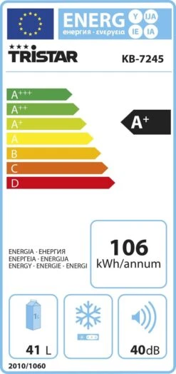 Tristar KB-7245 Elektrische Koelbox - 230V - 41 L - Blauw / Zilver -Outdoor Kampeerwinkel 566x1200 2