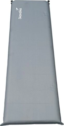 Skandika Easy Single Zelfopblaasbaar Slaapmat – Slaapmat – Slaapmat Zelfopblazend – Logeerbed – Polyester, PVC - Premium Zelfopblazend Luchtbed, Antislip-materiaal, Ideaal Voor Camping – Outdoor, Camping – Kamperen – 196 X 60 X 10 Cm – 3.2kg - Grijs -Outdoor Kampeerwinkel 613x1200
