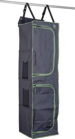 Bo-Camp - Tentorganizer - 4-vaks - 2 Deurtjes - 35x35x131 Cm - Grijs -Outdoor Kampeerwinkel 647x1200