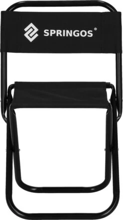 Springos Campingstoel | Kampeerstoel | Vouwstoel | Klapstoel | Zwart -Outdoor Kampeerwinkel 670x1200