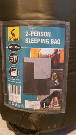 Froyak - 2-persoons Slaapzak XXL Groen 225 X 150 Cm - 2 Persoons Slaapzak Envelop Model Extra Large -Outdoor Kampeerwinkel 674x1200 6