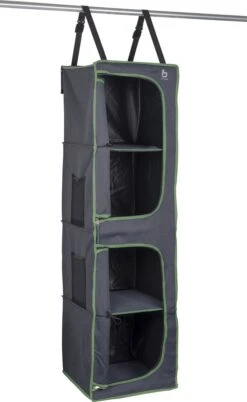 Bo-Camp - Tentorganizer - 4-vaks - 2 Deurtjes - 35x35x131 Cm - Grijs -Outdoor Kampeerwinkel 737x1200 2