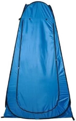 Merkloos 4 In 1 Pop-up Douchetent Voor Omkleden, Douchen, Toilet En Opslag - 1 Persoons Tent - Camping Douche En Omkleedtent - Inclusief Haringen En Draagtas - 190 X 110 X 110 Cm Blauw -Outdoor Kampeerwinkel 750x1200