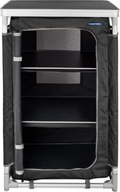 Campart Campingkast CU-0719 – Opvouwbaar En Verstelbaar - 4 Verstelbare Poten - 3 Lagen - Aluminium Frame - Grijs -Outdoor Kampeerwinkel 753x1200