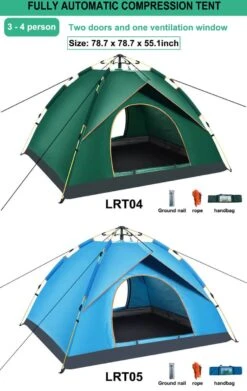 Fish Life Waterdichte Tent - Lichtgewicht Tent - Tent Voor 2-4 Personen - 200*200*140 Cm - Outdoor Camping Tent - Licht Blauw -Outdoor Kampeerwinkel 758x1200 1