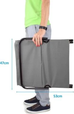 Strandmat Opvouwbaar Met Schouderband - Strandstoel Grijs 145x47x52 -Outdoor Kampeerwinkel 779x1200