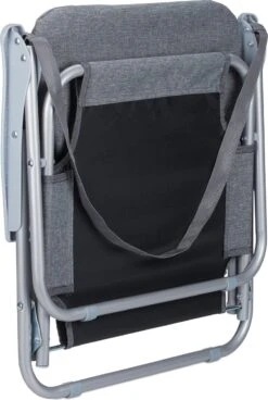 Relaxdays Strandstoel Opvouwbaar - Set Van 2 - Lage Campingstoel - Kampeerstoel Leuning - Grijs -Outdoor Kampeerwinkel 805x1200