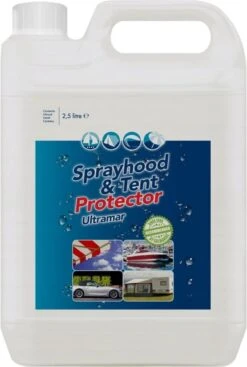 Ultramar - Sprayhood & Tent Protector 2,5L - Impregneermiddel Voor Bootkap, Tent, Cabriodak - Maakt Waterdicht En Geeft Extra Bescherming -Outdoor Kampeerwinkel 807x1200