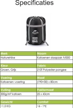 Naturehike® Slaapzak Katoen - 6 Tot 1 Graden - Slaapzakken Volwassenen - 220*80cm - 4 Seizoenen Slaapzak Lente, Zomer, Herfst & Winter - Lichtgewicht & Waterdicht -Outdoor Kampeerwinkel 818x1200 8