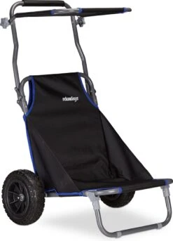 Relaxdays Strandkar Opvouwbaar - Strandstoel Met Zonnedak - Strand Stoel Op Wielen -Outdoor Kampeerwinkel 864x1200 1