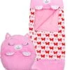 Roze Kat Kinderen Slaapzak -180 Cms |slaapzak Junior | Nappers | Children Sleeping Bag | Kinderen Slaapzak | Super Soft 2 In 1 Fun Pillow &Sleepy For Boys | Roze Kat Slaapzak | Zachte Slaapzak | Knuffel Slaapzak | 2 In 1 Slaapzak | Kinderen -Outdoor Kampeerwinkel 871x1200 1