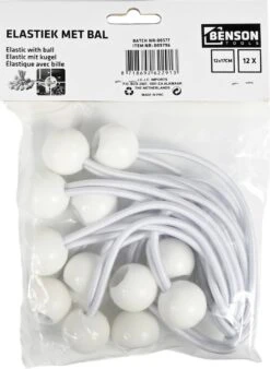 Elastiek Met Bal Wit - 12 Delig - Spanelastiek - 17cm - Benson -Outdoor Kampeerwinkel 878x1200 2